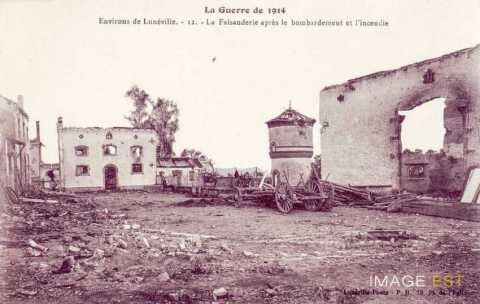 Ferme de la Faisanderie détruite (Lunéville)